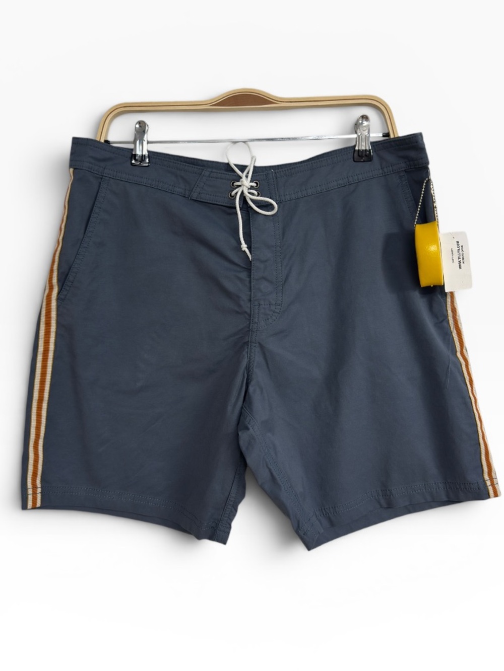 Katin Boardshorts Swim Trunks Blue Orange Stripe Surf Shorts Mens Size 33